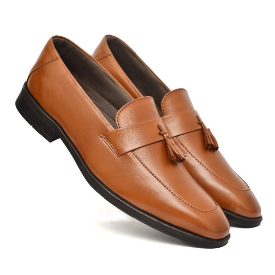 Leather Penny loafers with Tassel for Men with Memory foam footpad.