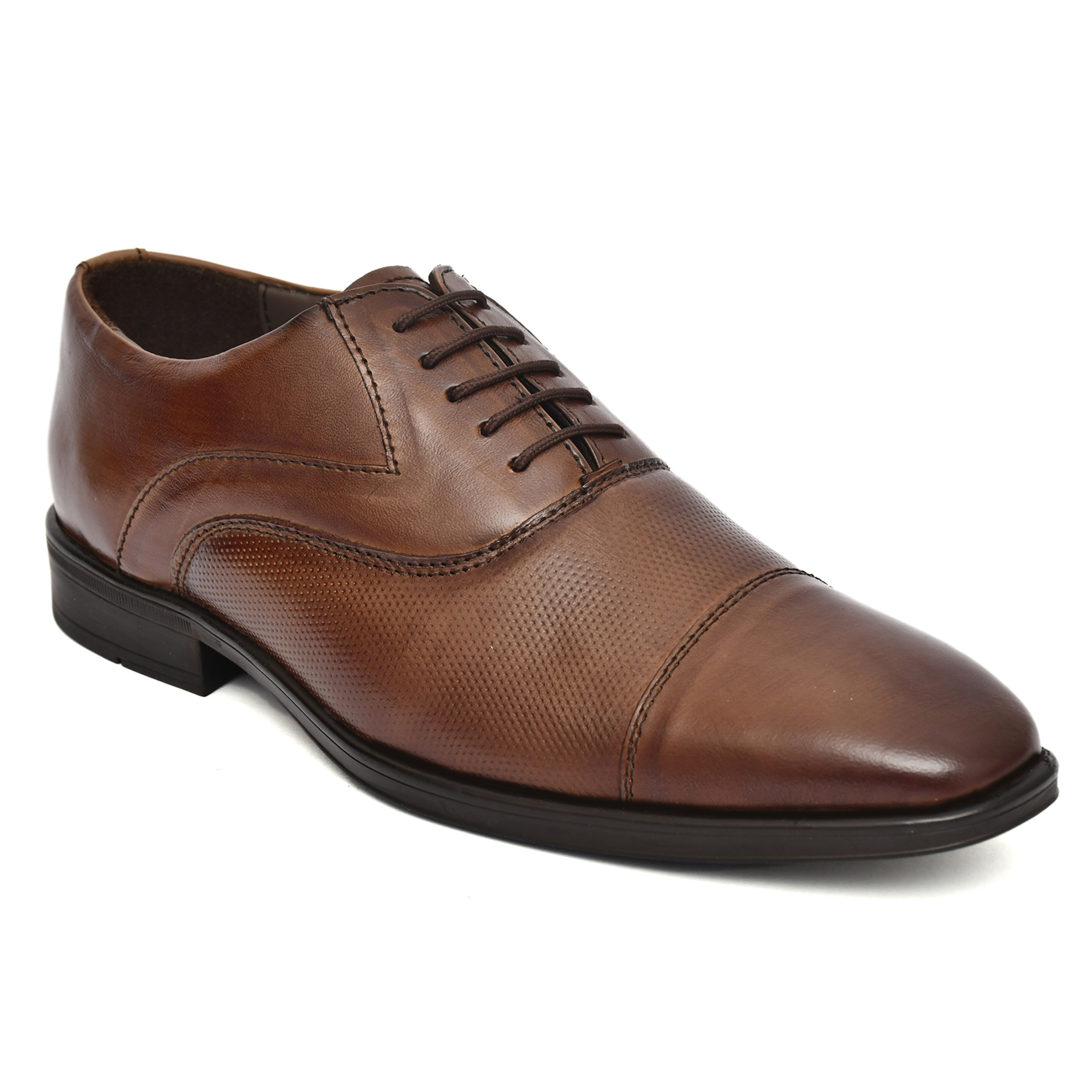 Black Leather Oxford Shoes for men with Memory foam footpad.