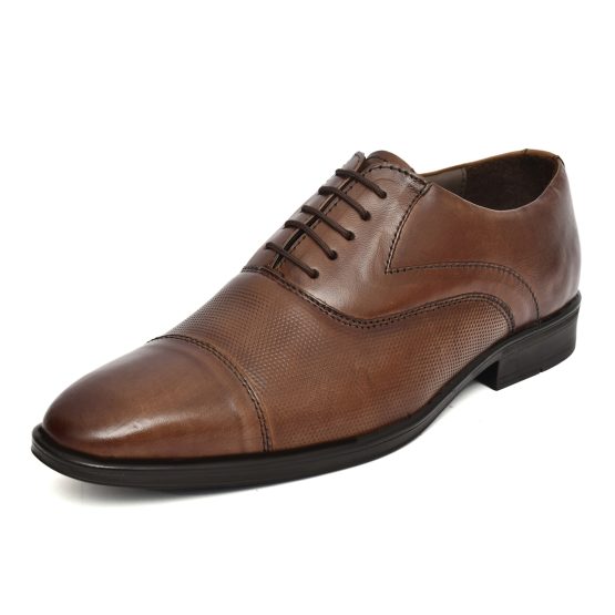 Black Leather Oxford Shoes for men with Memory foam footpad.