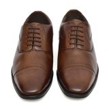 Black Leather Oxford Shoes for men with Memory foam footpad.