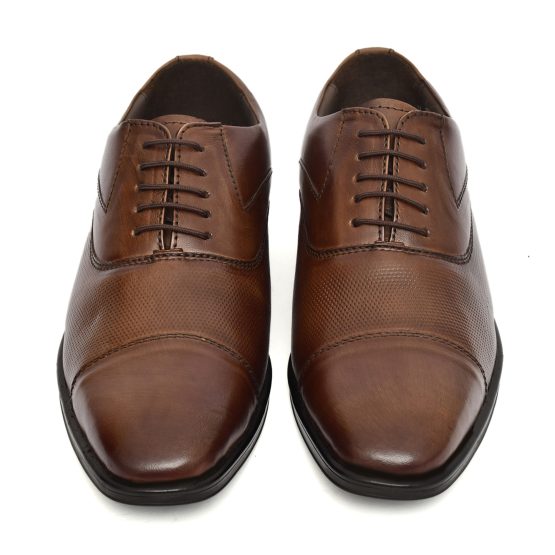 Black Leather Oxford Shoes for men with Memory foam footpad.