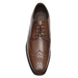 Brown Leather Brogue Shoes for men with Memory foam footpad.