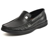 Flexible Shoes - Men's Loafers & Moccasins / Men's Casual shoes. leather Upper, Lining & Socks with Memory foam footpad. Ultra Flexible Sole. Article : MS102-Black