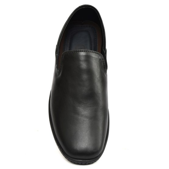 Flexible Shoes - Men's leather Moccasins & loafers, Men's Casual Shoes. Softy leather Upper, Softy leather Lining with Memory foam footpad. Ultra Flexible Sole. Article : Flexi01-Black