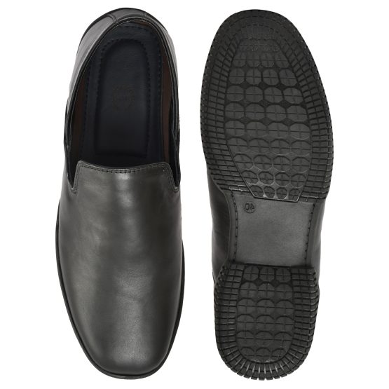 Flexible Shoes - Men's leather Moccasins & loafers, Men's Casual Shoes. Softy leather Upper, Softy leather Lining with Memory foam footpad. Ultra Flexible Sole. Article : Flexi01-Black