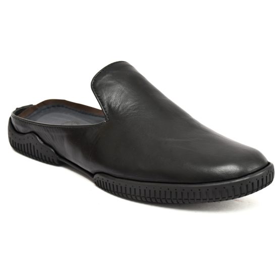 Flexible Shoes - Comfortable leather Slip On Shoes, Men's Casual Shoes. Softy leather Upper, Lining & Socks with Memory foam footpad. Ultra Flexible Sole. Article : Flexi02-Black