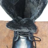 Snow Boots : Black Leather, Steel Toe (optional). by ASM Article-704Black+Fur