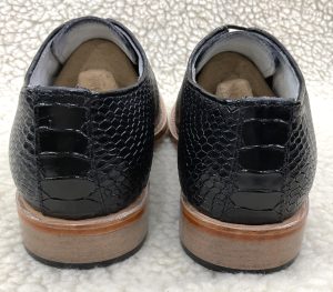 Goodyear Welted Cobra embossed black leather Derby Shoes by ASM