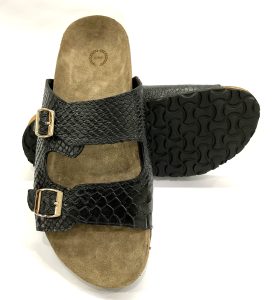 Cork Sandals : Genuine Croco embossed leather with Cork footpad Sandals for men by asm