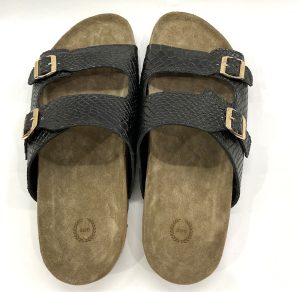 Cork Sandals : Genuine Croco embossed leather with Cork footpad Sandals for men by asm