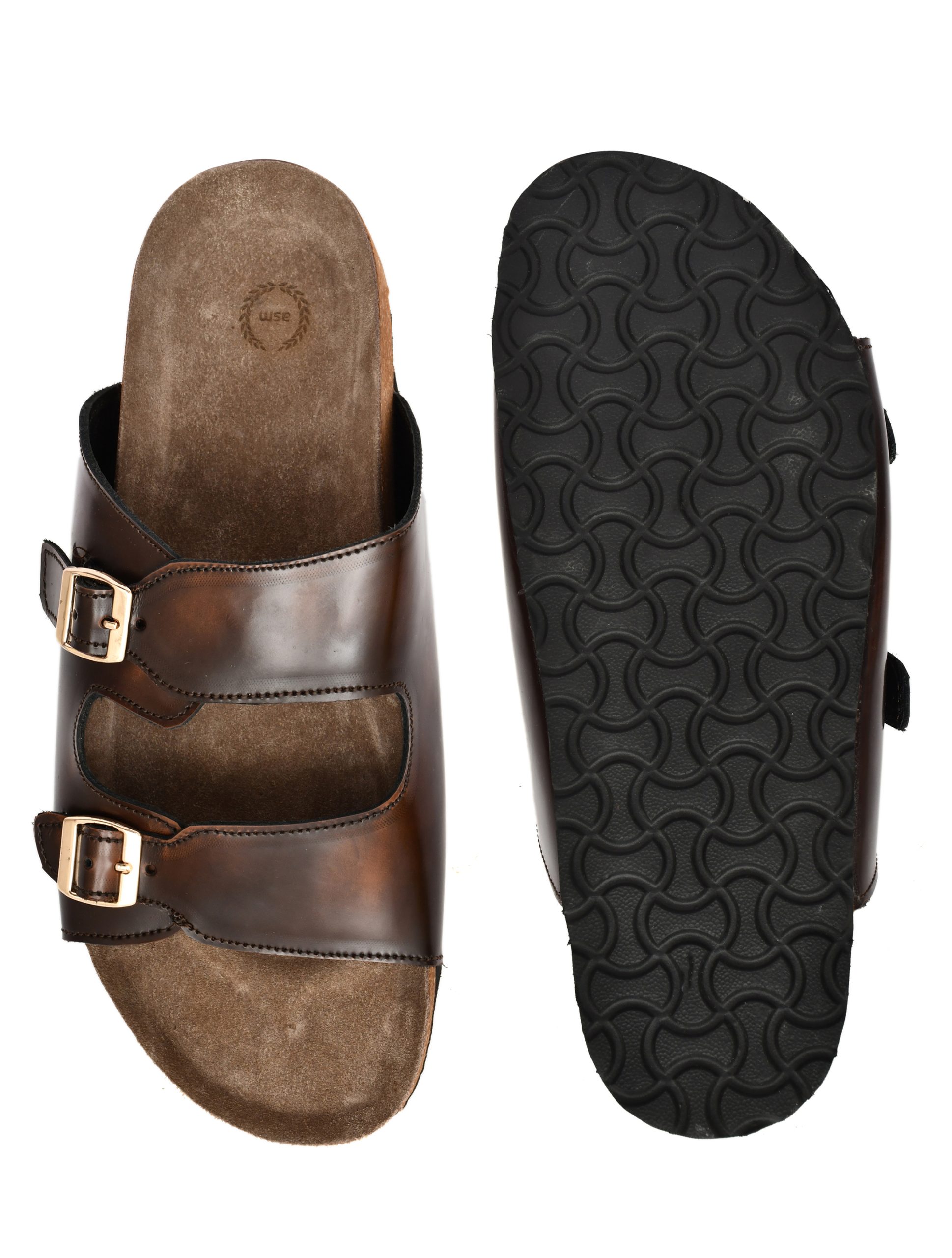 Cork Sandals : Genuine leather & Cork Sandals for men by asm. Article : SLC09-TanBrush - Image 6