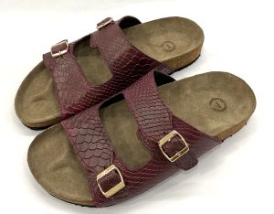 Cork Sandals : Genuine Cobra embossed leather with Cork footpad Sandals for men by asm