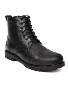 DMS Boots : Combat Army black leather boots with Memory foam footpad.
