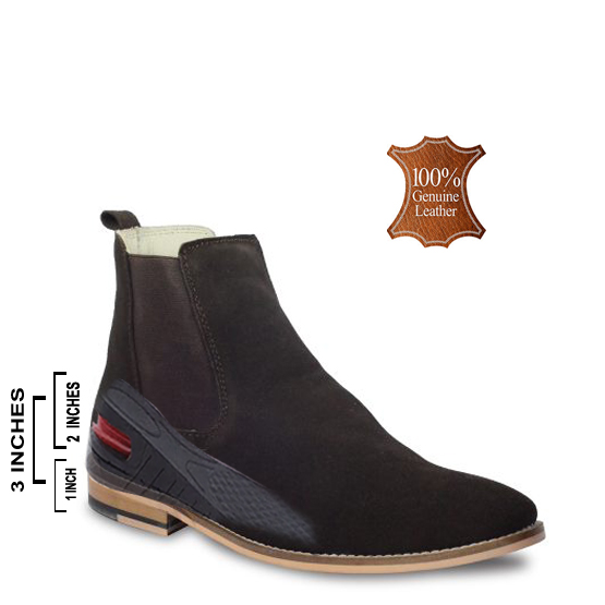 Elevator Shoes : 3"Inches Height Increasing Leather Chelsea. Article: ASME_Chelsea02