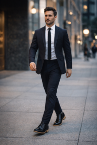 Elevator Shoes : 3"Inches Hidden Height Increasing Black Leather Oxford Shoes by ASM.