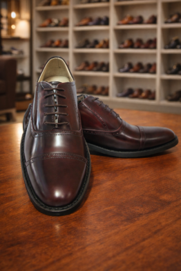 Elevator Shoes : 3″ Inches Hidden Height Increasing Handmade Goodyear Welted Wine leather Oxford Shoes with Argentina Leather Sole, Fully Leather Lining & socks and Memory foam footpad. ASME-H103Wine