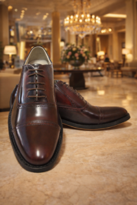 Elevator Shoes : 3″ Inches Hidden Height Increasing Handmade Goodyear Welted Wine leather Oxford Shoes with Argentina Leather Sole, Fully Leather Lining & socks and Memory foam footpad. ASME-H103Wine