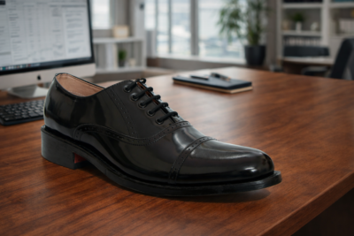 Elevator Shoes : 3″ Inches Hidden Height Increasing Handmade Goodyear Welted Black leather Oxford Shoes with Argentina Leather Sole, Fully Leather Lining & socks and Memory foam footpad. ASME-H103Black